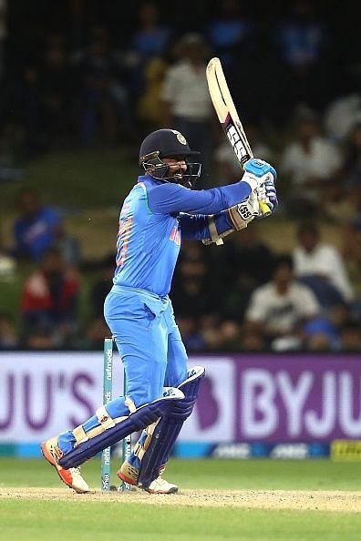 Dinesh Karthik in the New Zealand v India - ODI Game 3