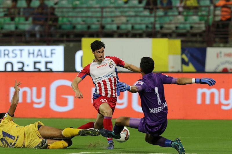 Edu Garcia did have an impact in his first game after the transfer to ATK against Kerala Blasters (Image Courtesy: ISL)