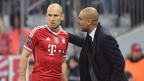 Arjen Robben picks who's the better coach between Jose Mourinho and Pep Guariola