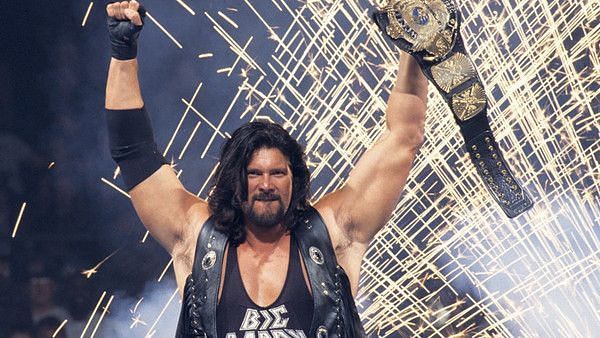 Kevin Nash with the WWE World championship.