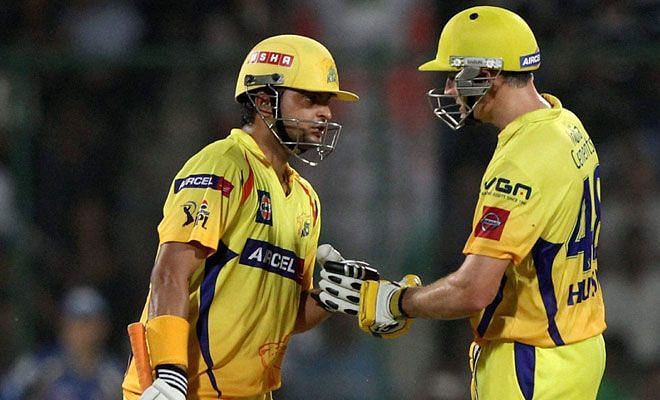 Raina and Hussey added 133 runs for the second wicket