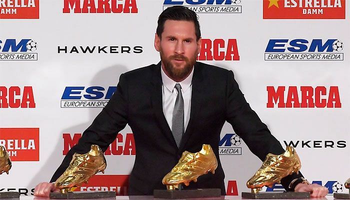 Ronaldo and messi golden on sale boot