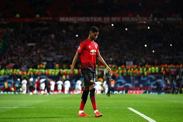 Marcus Rashford was overshadowed by the performance of Kylian Mbappe in the Champions League