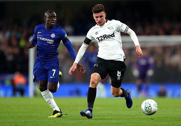 Mason Mount in action against Chelsea in the League Cup