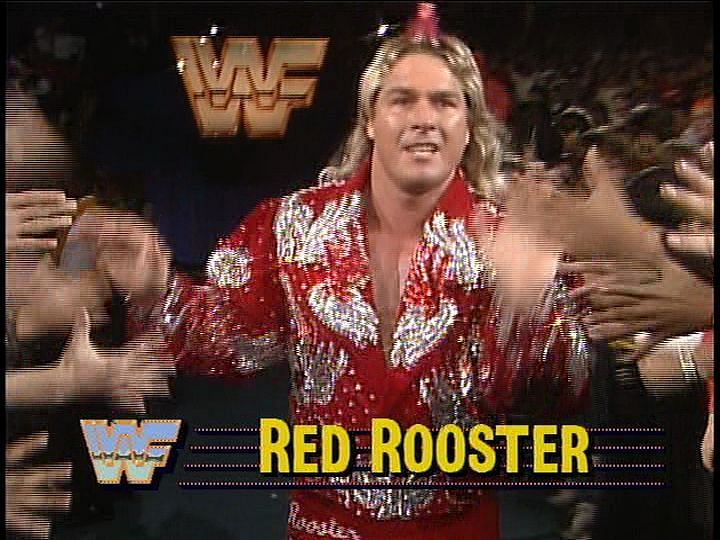 Terry Taylor was never able to live down his gimmick change, the Red Rooster. Cock a doodle do!