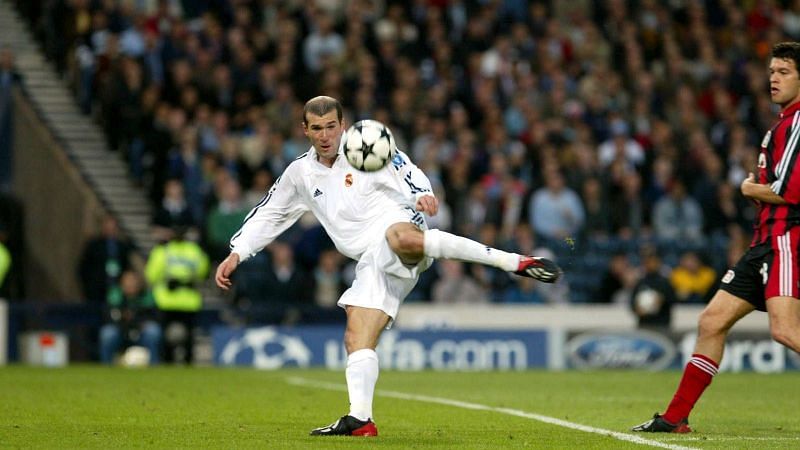 Zinedine Zidane&#039;s famous goal won the Champions League for Real Madrid in 2001/02