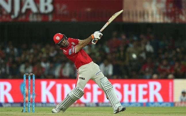 Maxwell's big innings could not help KXIP win the match against the Knight Riders