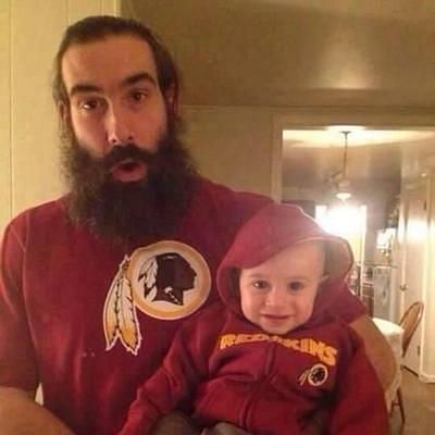 Luke Harper decked out in Redskins&#039; gear.