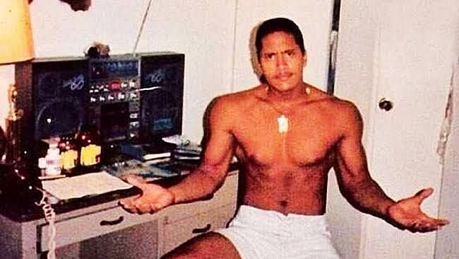 A teenage photo of The Rock!