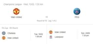Upcoming Fixtures for United