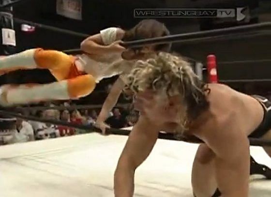 Haruka performs a 619 against some guy named Kenny Omega....perhaps you&#039;ve heard of him?