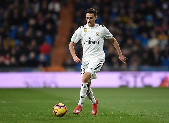 Reguilon in action against Deportivo Alaves - La Liga