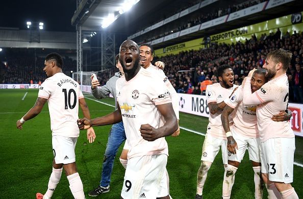 Romelu Lukaku scored twice against Crystal Palace.