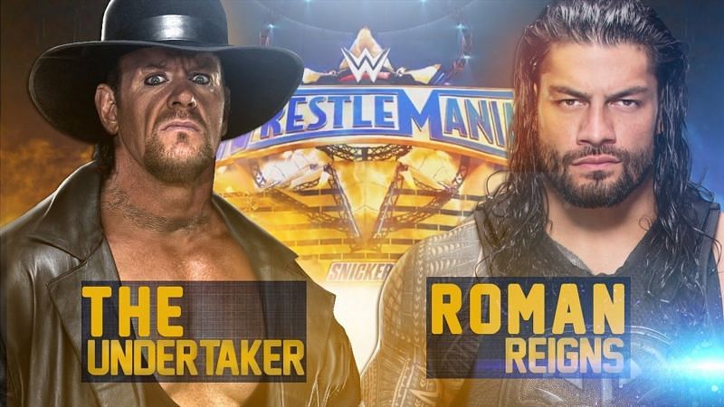 Image result for undertaker vs roman reigns wrestlemania 33