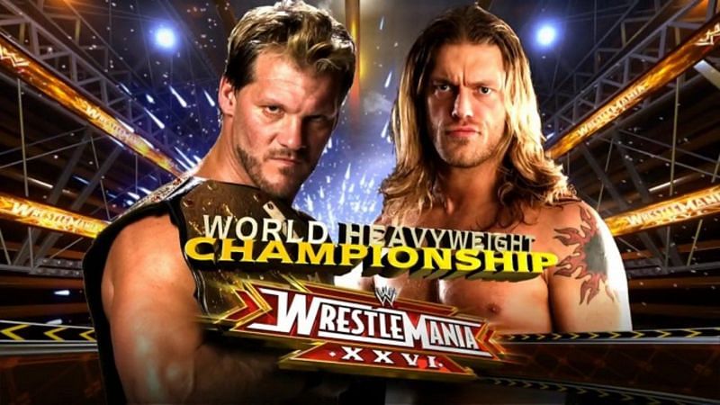 Edge and Chris Jericho feuded over the World Heavyweight title at Wrestlemania 26