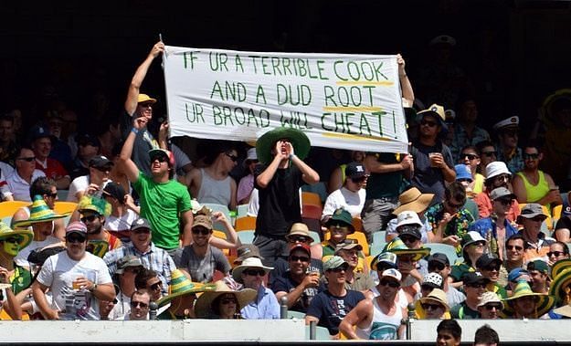 Australian fans at their best d an Ashes match