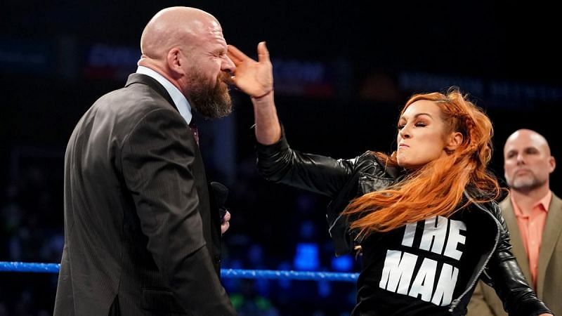 Did Becky Lynch really just slap Triple H in the face?