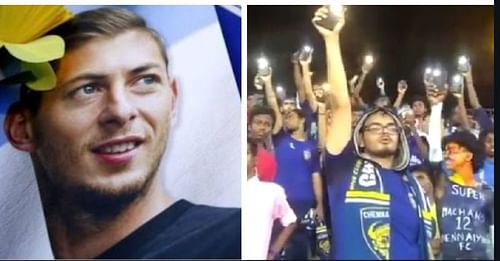 Chennaiyin FC fans turned on their flashlights to honour Emiliano Sala