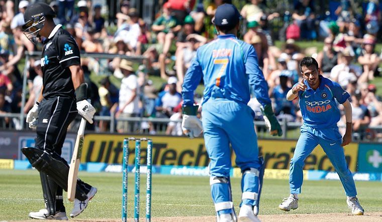 Chahal gets Taylor caught and bowled in the 1st ODI