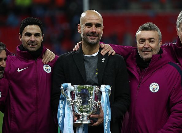 Pep Guardiola&#039;s City won the Carabao Cup, his first major trophy on English soil, at Wembley last year.