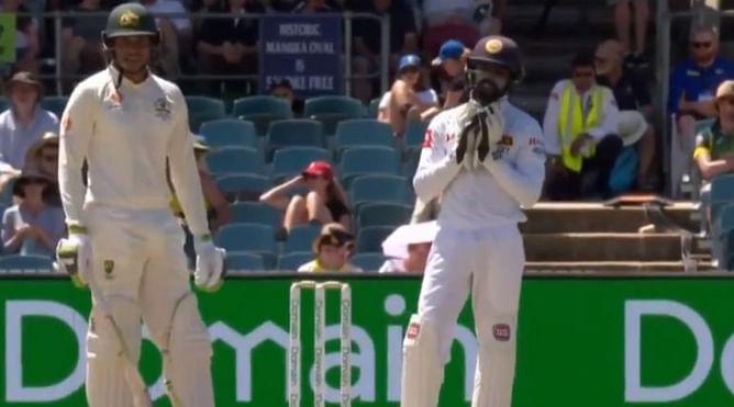 Watch: Dickwella and Khawaja involved in banter on the 3rd day of the 2nd Test match