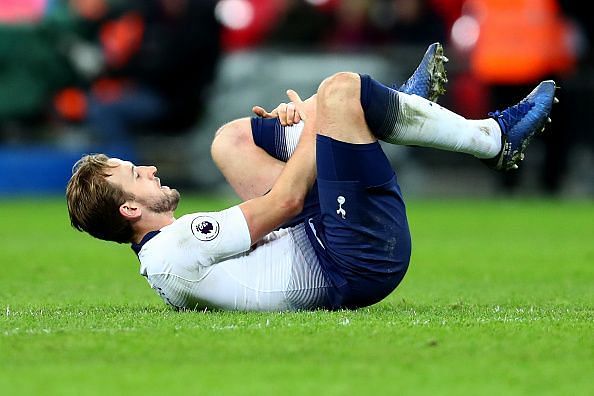 Harry Kane sustained an ankle ligament injury in their game against Manchester United
