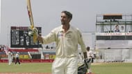 Jason Gillespie after scoring the double century against Bangladesh