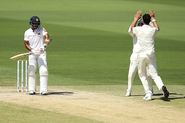 Sri Lankan batsmen failed to mount a serious challenge to Australian bowlers