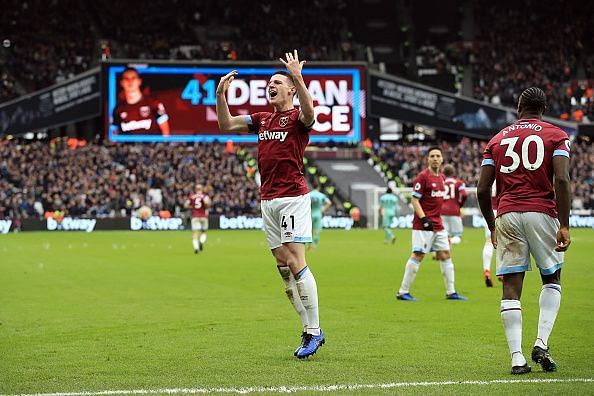 West Ham&acirc;€™s 20-year-old Irish powerhouse, Declan Rice