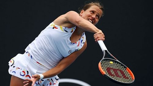 Barbora Strycova in action