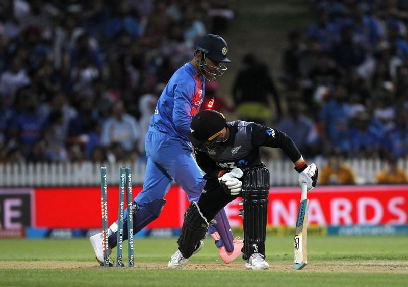 Dhoni was lightning quick behind the stumps to dismiss Seifert
