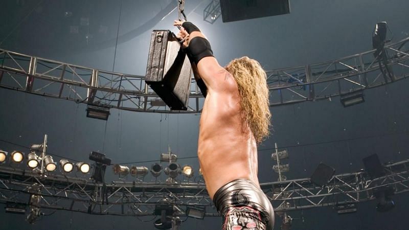 Edge winning the first-ever Money in the Bank ladder match