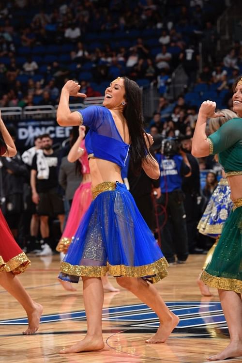 Orlando Magic Dancers performing on a Bollywood number