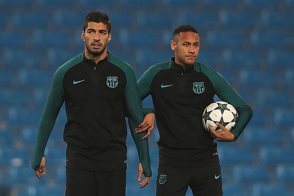 Barcelona striker Luis Suarez says he misses his friend Neymar and the possibility of his return excites him.