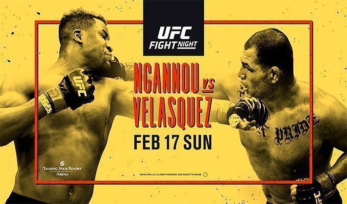 UFC on ESPN Ngannou vs Velasquez Matches Start time Live