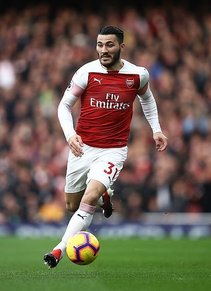 Sead Kolasinac has often been used as a wing back or a winger this season to cover Arsenal&#039;s deficiencies in attack