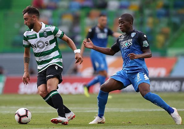 Bruno Fernandes in action for Sporting