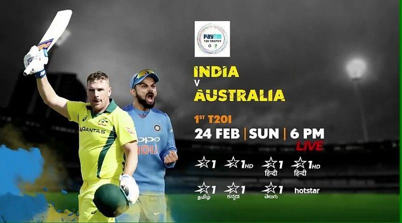 australia vs india telecast channel