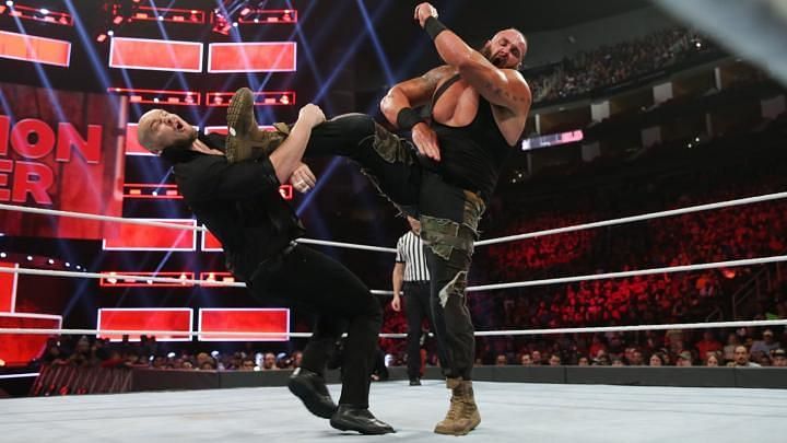 Corbin and Strowman in action at Elimination chamber!