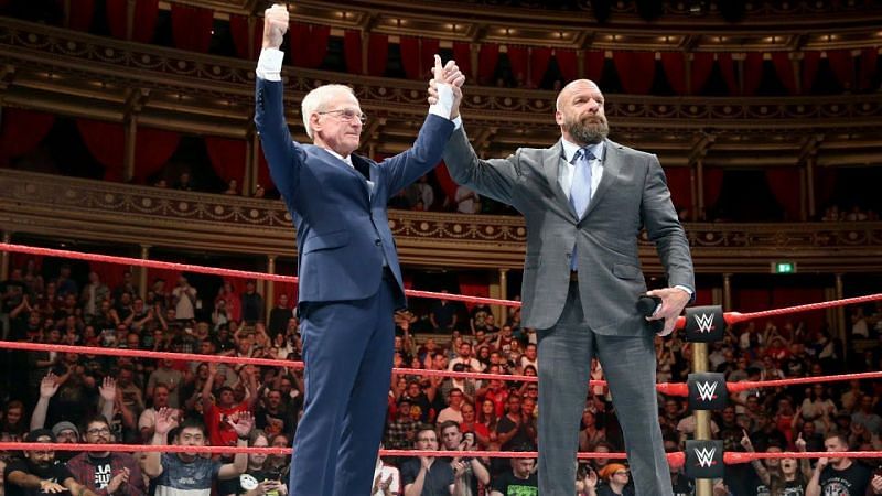 A great grab for both Triple H and Johnny Saint