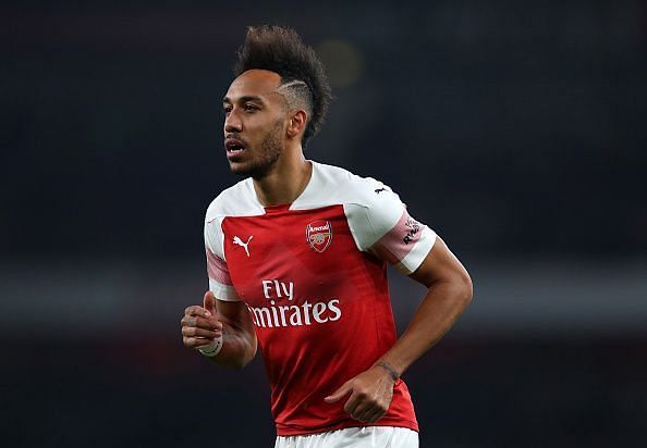 Aubameyang in action for Arsenal