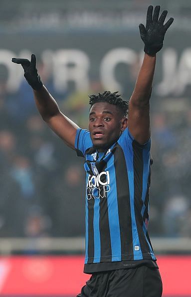 Zapata in the colours of Atalanta BC