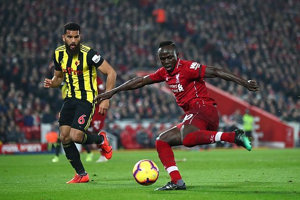 Mane scored the first two goals of the night
