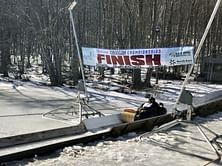 Slippery slope: Competitors seek glory on a toboggan chute