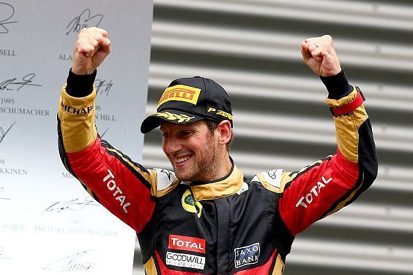 Grosjean was lost for words after his latest podium at Belgium in 2015.