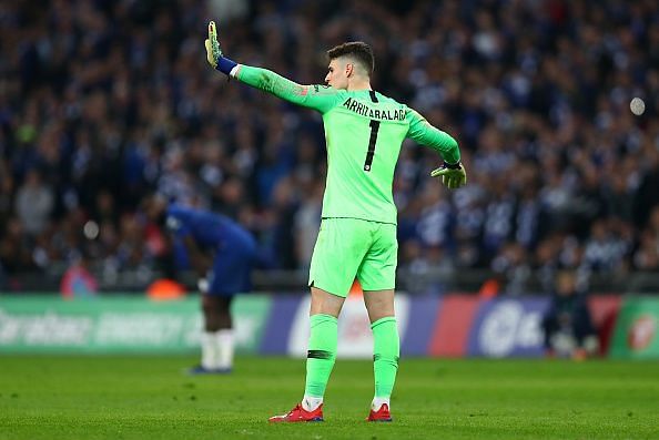Kepa Arrizabalaga refusing to come off during extra time