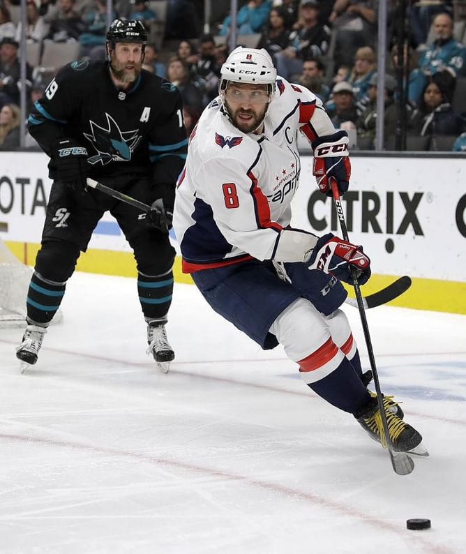 Ovechkin, Oshie lift Capitals over Sharks 5-1