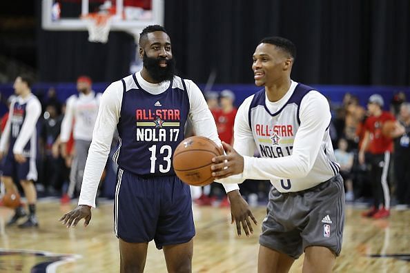 Russell Westbrook and James Harden are on impressive streaks