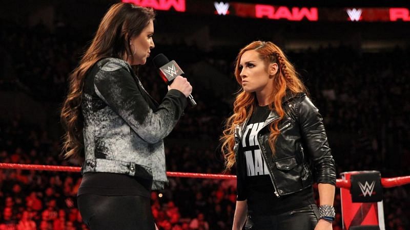 &#039; The Man&#039; Becky Lynch with Stephanie McMahon