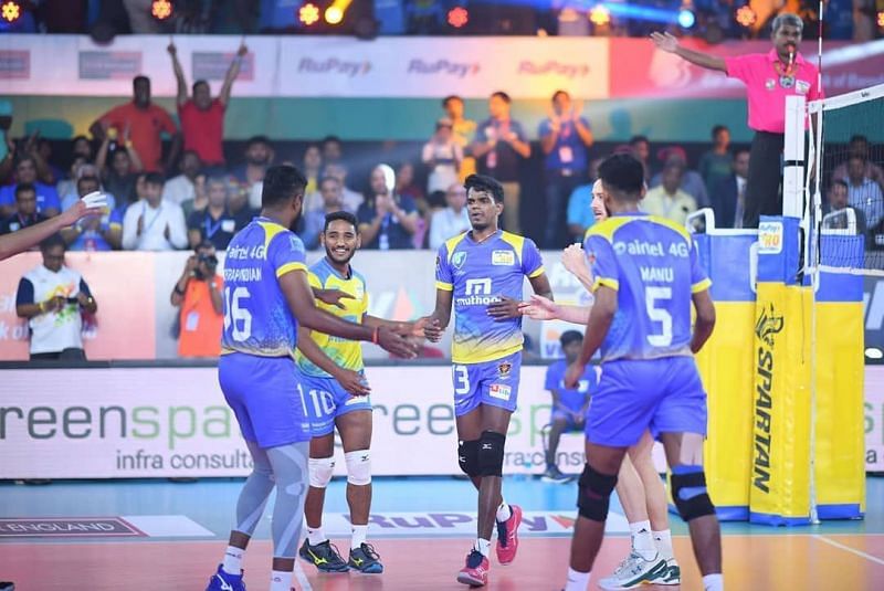 Kochi Blue Spikers completed a stunning comeback win over Chennai Spartans